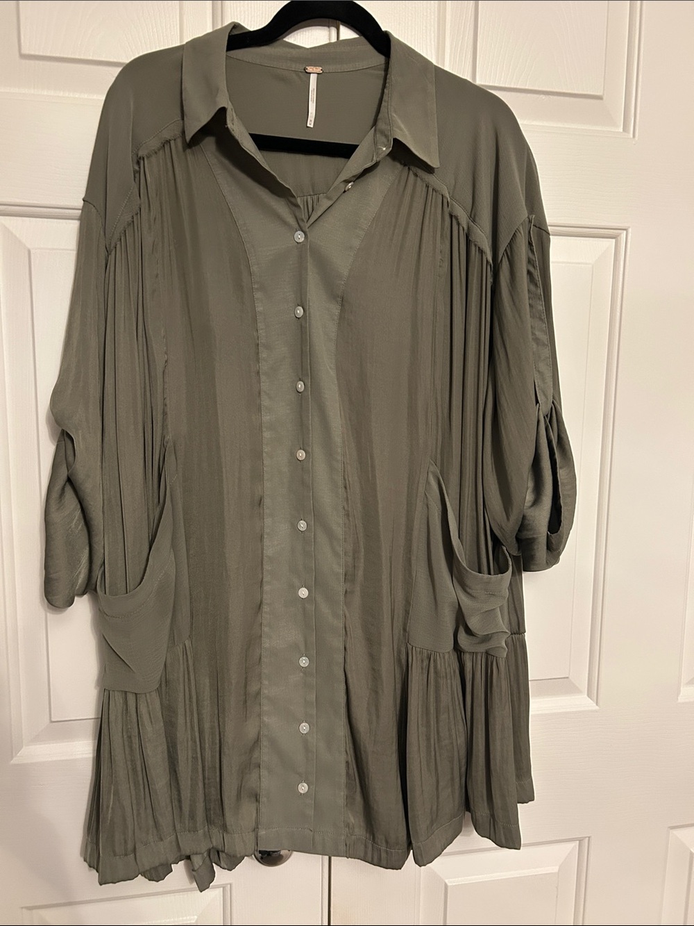 Free People Olive Green Lightweight Dress